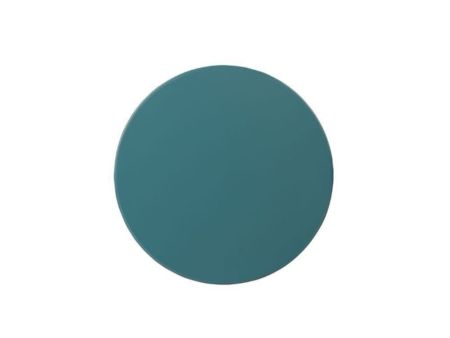 22" White Wood Round Curvy Pedestal End Table