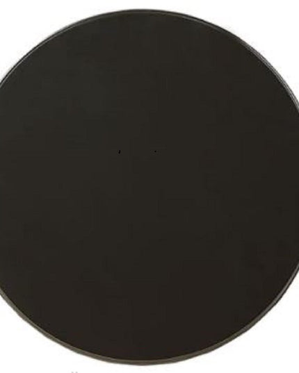 22" Black Wood Round Pedestal End Table