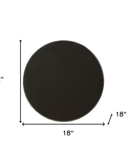 22" Black Wood Round Pedestal End Table