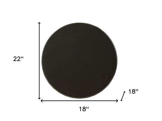 22" White Wood Round Pedestal End Table