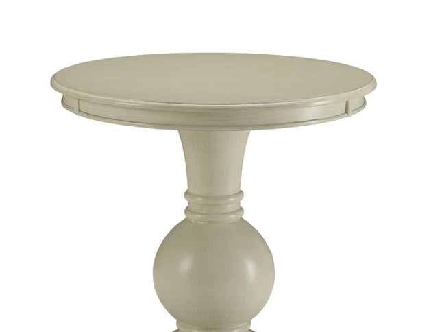 26" White Solid And Manufactured Wood Round End Table