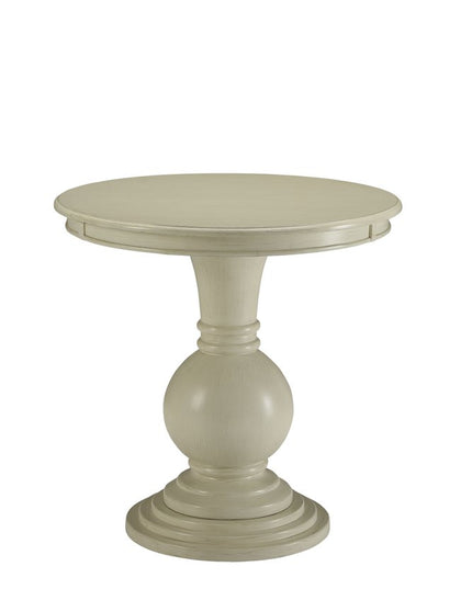 26" White Solid And Manufactured Wood Round End Table