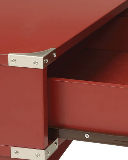 Modern White X Shape Wooden Storage End Table