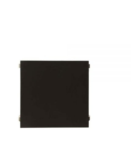 23" Black Wood Bow Leg End Table With Two Shelves