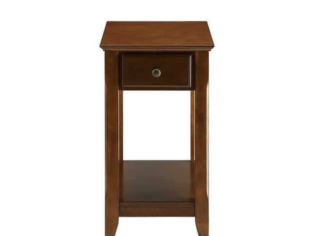 23" Brown Solid Wood End Table