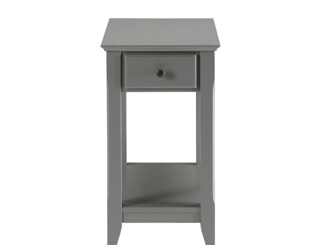 23" Brown Solid Wood End Table