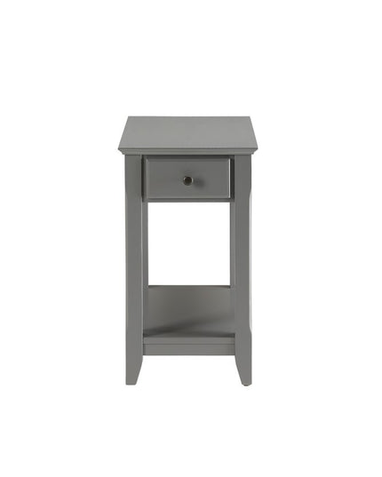 23" Brown Solid Wood End Table