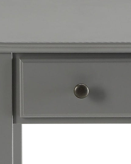 23" Brown Solid Wood End Table