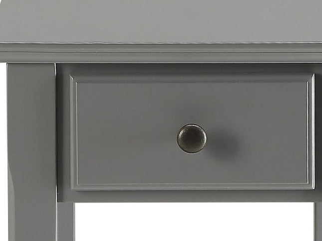 23" Brown Solid Wood End Table