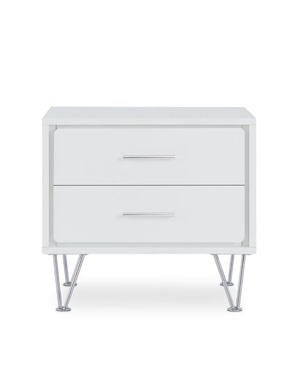 20" White Nightstand With Manufactured Wood Top