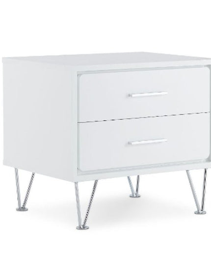 20" White Nightstand With Manufactured Wood Top