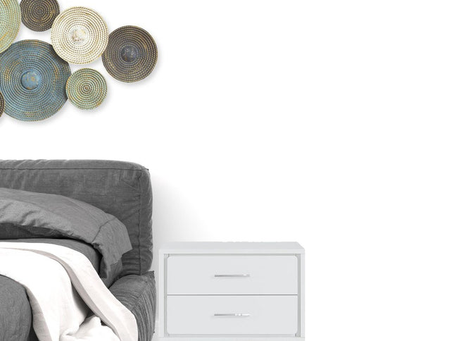 20" White Nightstand With Manufactured Wood Top