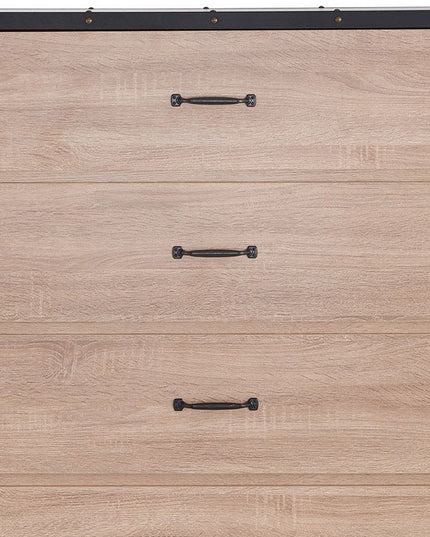 31" Oak Wood Five Drawer Dresser