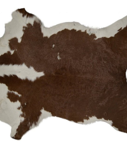 2' X 3' Brown And White Cowhide Cowhide Print Hand Tufted Area Rug