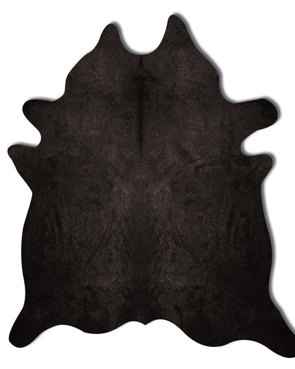 6' X 7' Black Cowhide Area Rug