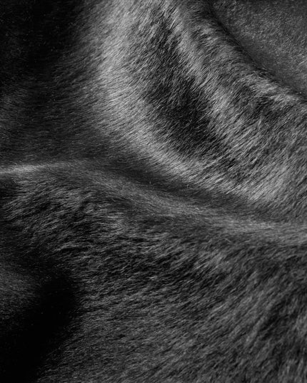 6' X 7' Black Cowhide Area Rug