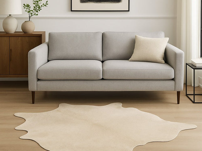 6' X 7' Black Cowhide Area Rug