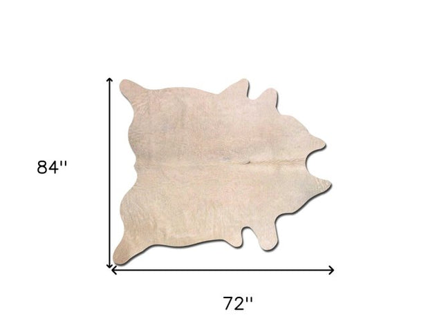 6' X 7' Black Cowhide Area Rug