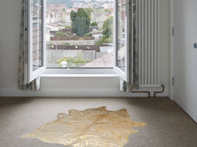 6' X 7' Natural Cowhide Cowhide Print Area Rug