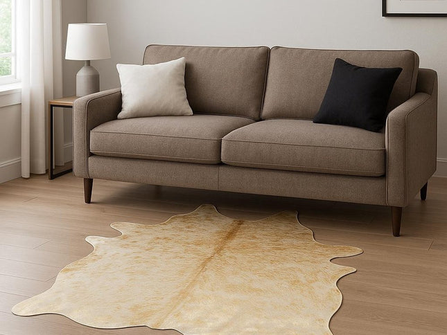 6' X 7' Natural Cowhide Cowhide Print Area Rug