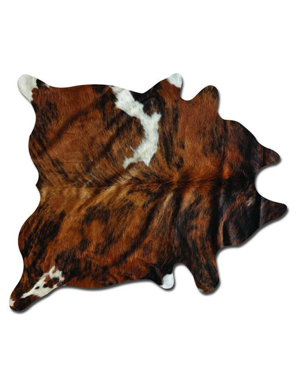 6' X 7' Brown And Black Cowhide Cowhide Print Area Rug