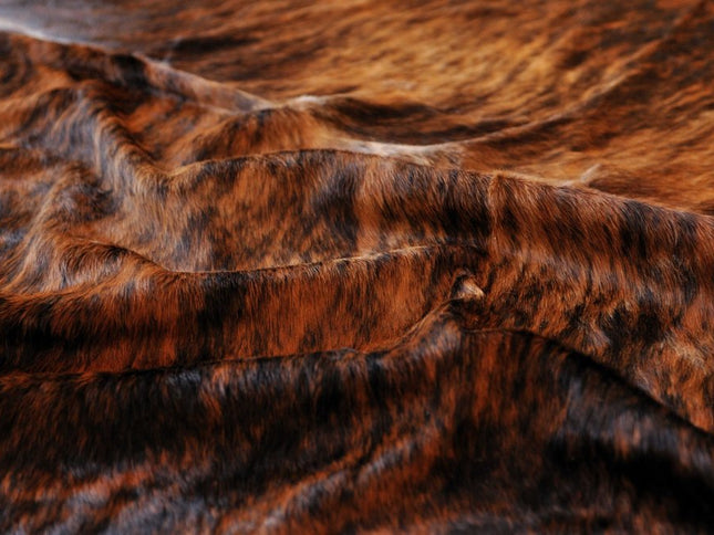 6' X 7' Brown And Black Cowhide Cowhide Print Area Rug