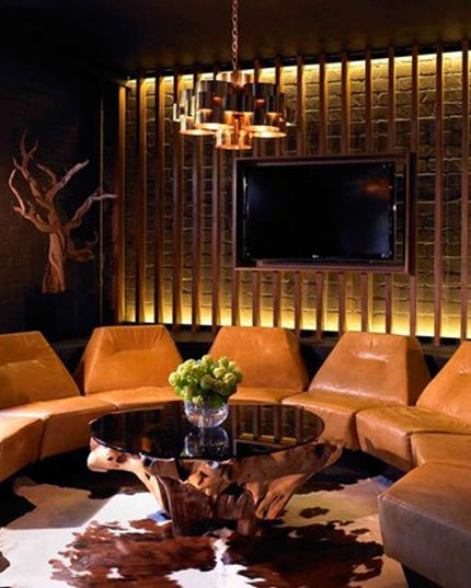 6' X 7' Brown And Black Cowhide Cowhide Print Area Rug