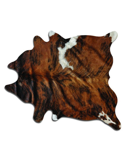 6' X 7' Brown And Black Cowhide Cowhide Print Area Rug