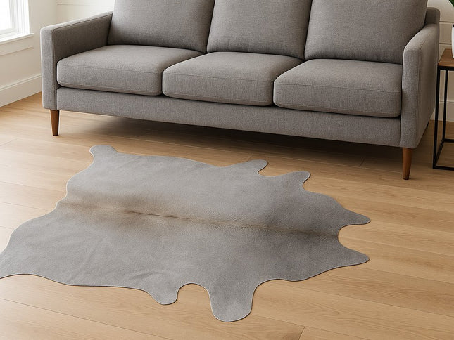 6' X 7' Natural Cowhide Cowhide Print Area Rug