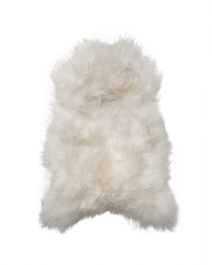 2' X 3' White Natural Wool Long-Haired Sheepskin Area Rug