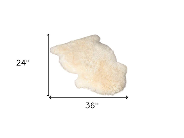 2' X 3' White Animal Print Area Rug