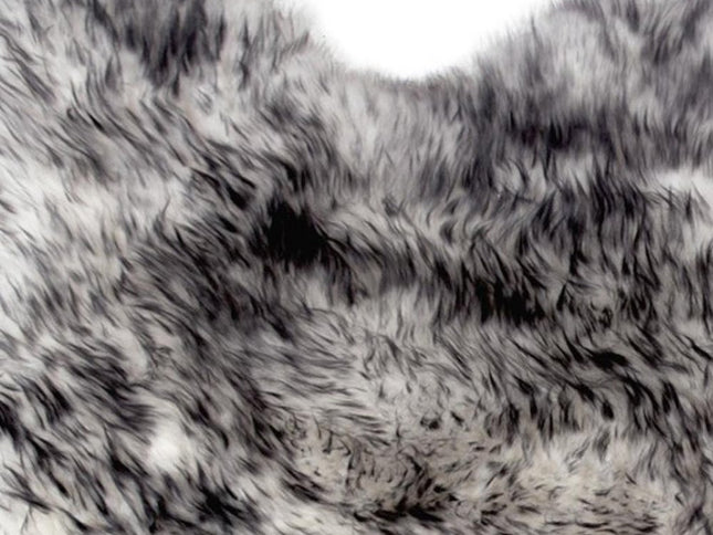 2' X 3' Gray Genuine Sheepskin Animal Print Shag Area Rug