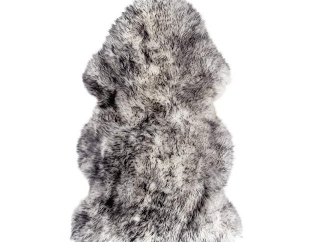 2' X 3' Gray Genuine Sheepskin Animal Print Shag Area Rug