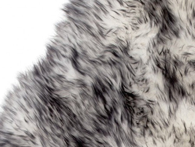 2' X 3' Gray Genuine Sheepskin Animal Print Shag Area Rug