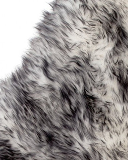2' X 3' Gray Genuine Sheepskin Animal Print Shag Area Rug
