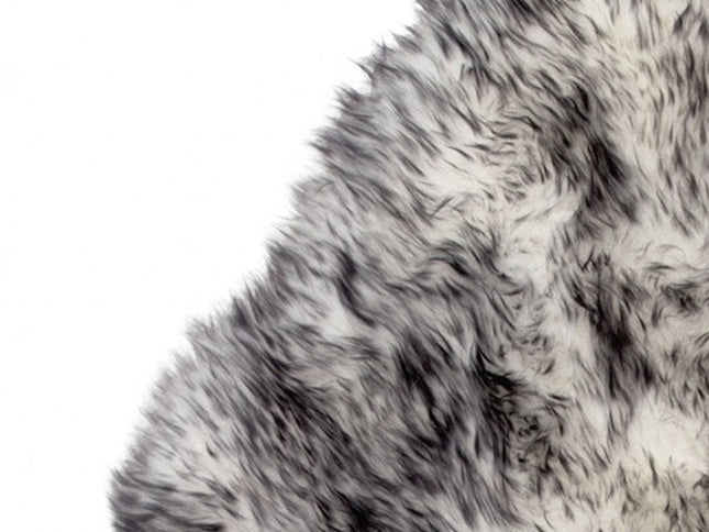 2' X 3' Gray Genuine Sheepskin Animal Print Shag Area Rug