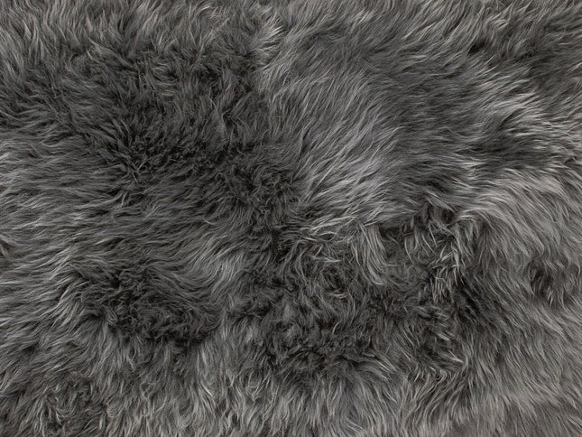 2' X 3' Gray Genuine Sheepskin Animal Print Shag Area Rug