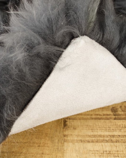 2' X 3' Gray Genuine Sheepskin Animal Print Shag Area Rug