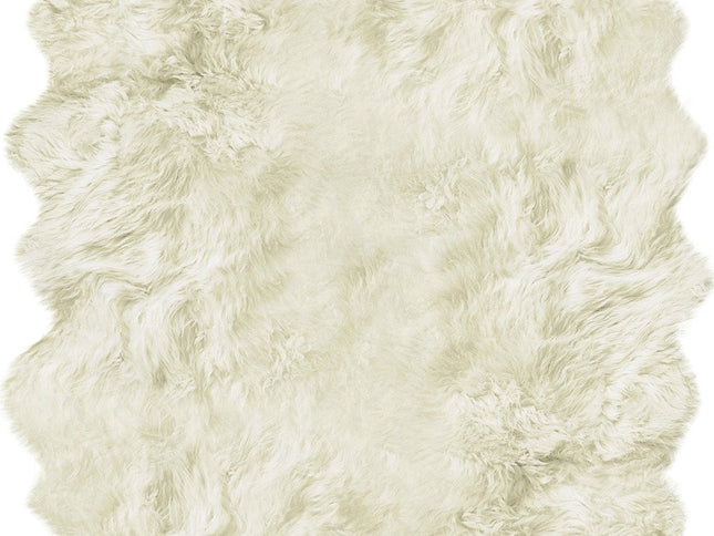 6' X 8' Natural New Zealand Sheepskin Area Rug
