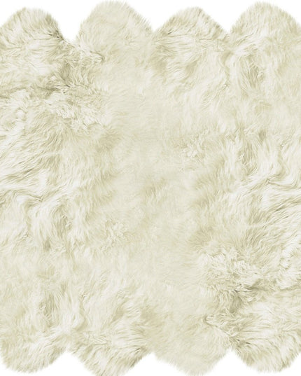 6' X 8' Natural New Zealand Sheepskin Area Rug