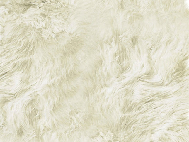 6' X 6' Natural Sheepskin Non Skid Area Rug