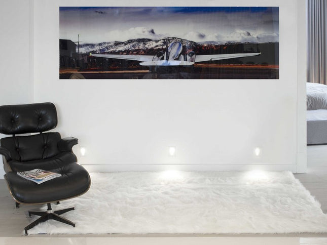 5' X 8' Off White Faux Fur Area Rug