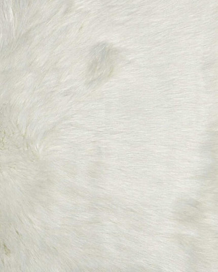 5' X 8' Off White Faux Fur Area Rug