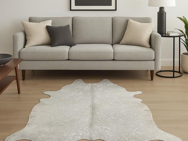 6' X 7' Natural Cowhide Cowhide Print Area Rug