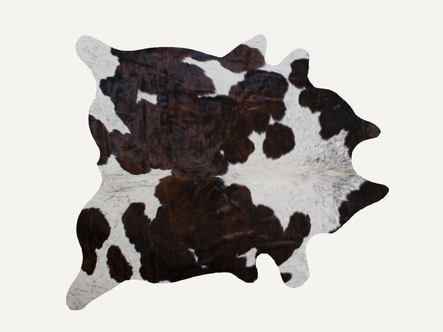 6' X 7' Brown And Black Cowhide Cowhide Print Area Rug