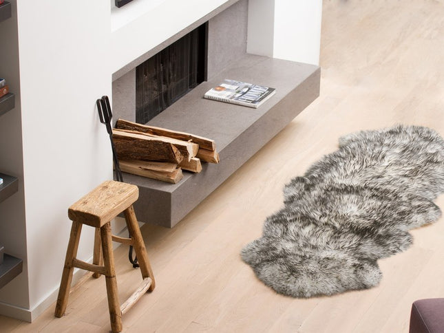 Gradient Grey Animal Print Area Rug