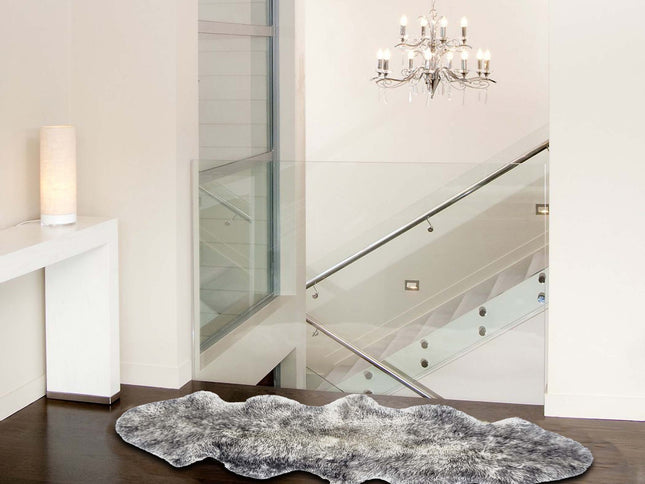 Gradient Grey Animal Print Area Rug