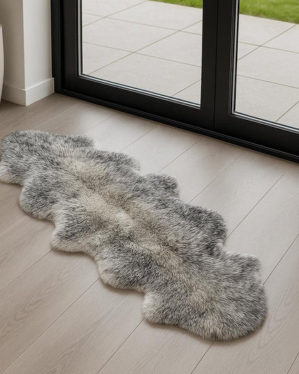 Gradient Grey Animal Print Area Rug