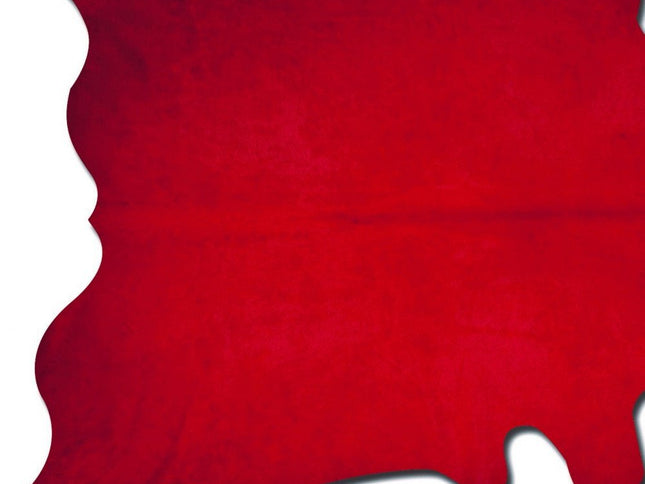 6' X 7' Red Cowhide Area Rug