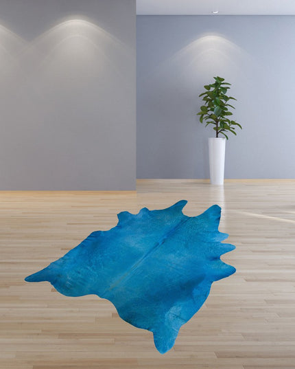 6' X 7' Red Cowhide Area Rug